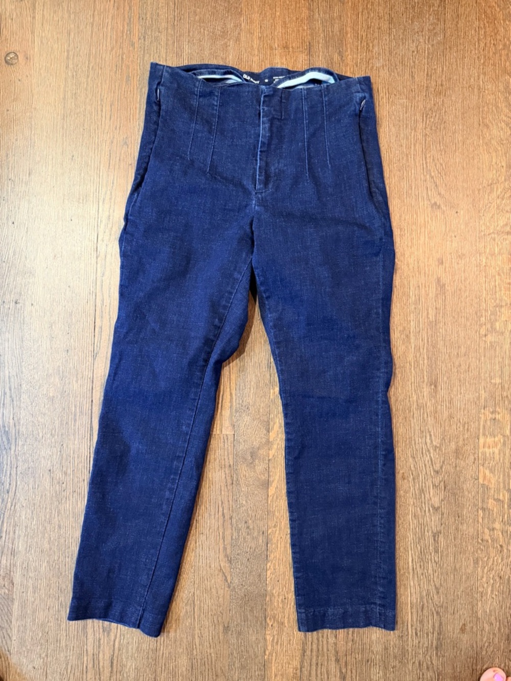 Old Navy Women's Dark Blue Extra High-Rise Polished Pixie Skinny Pants